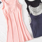 Round Neck Wide Strap Mini Tank Dress with Bra