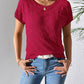 Round Neck Short Sleeve Knit Top