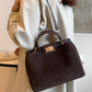 Solid Color Handbag with Removable Strap