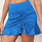 Ruched Elastic Waist Swim Skirt