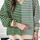 Contrast Striped Long Sleeve Sweatshirt