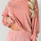 Round Neck Long Sleeve Top and Pants Set