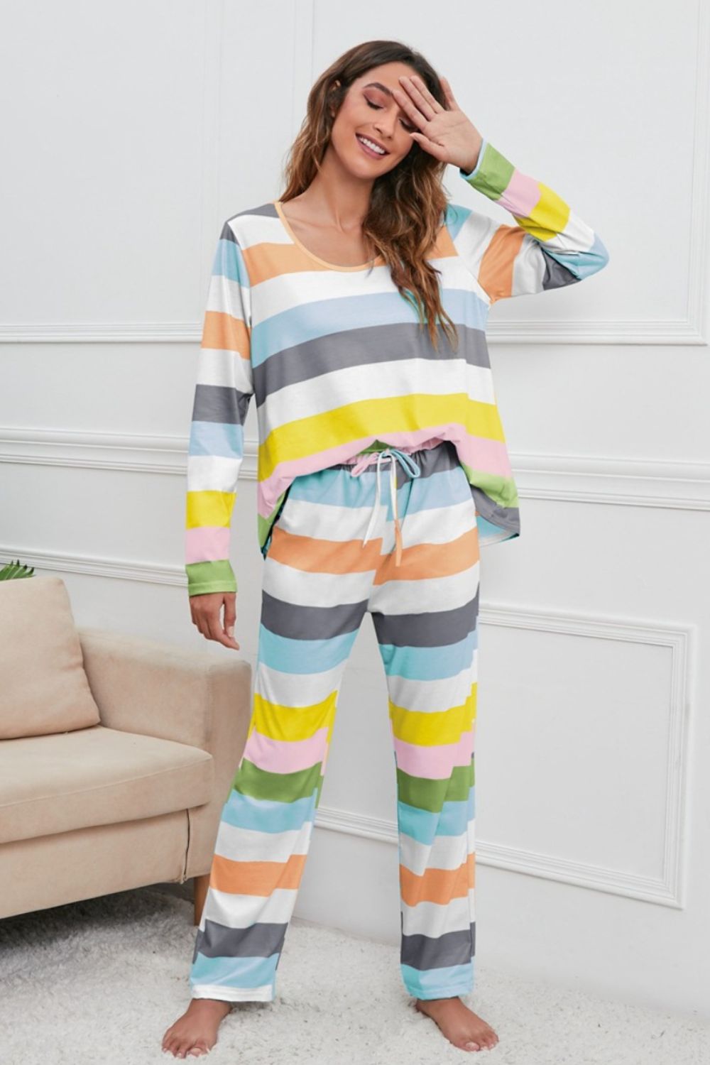 Striped Pajama/Lounge Set