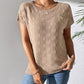 Round Neck Short Sleeve Knit Top