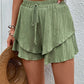 Tied Layered High Waist Shorts