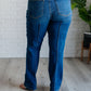 Campbell High Rise Center Seam Detail Straight Jeans