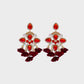 Flower Shape Rhinestone Alloy Dangle Earrings