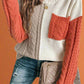 Color Block Round Neck Long Sleeve Sweater