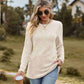 Ribbed Round Neck Long Sleeve Tee