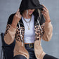 Leopard Zip Up Hooded Jacket