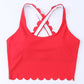 Crisscross Scoop Neck Swim Top