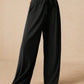 Ribbed Drawstring Wide Leg Pants