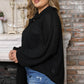 Plus Size Waffle Knit Button Up Collared Neck Shirt