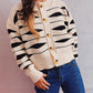 Color Block Button Front Cardigan