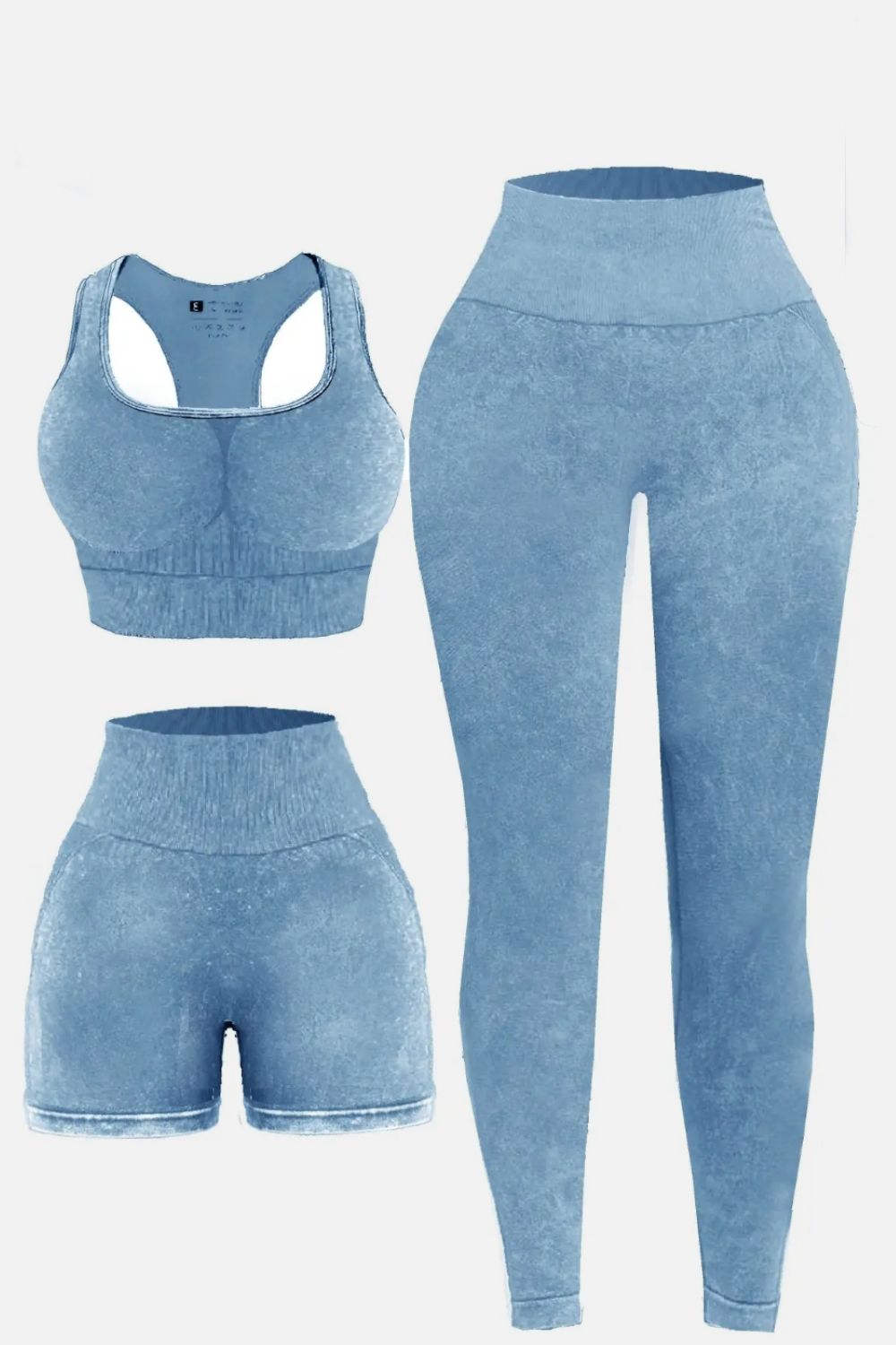 3-Piece Washed Active Set