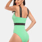 V-Neck One-Piece Swimwear