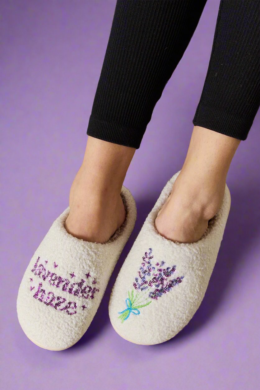 Melody Sequin Pattern Cozy Slippers