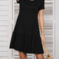 Round Neck Short Sleeve Mini Tee Dress