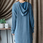 Heimish Ribbed Long Sleeve Hooded Dress