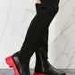 PU Leather Round Toe Platform Boots