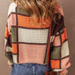 Drawstring Color Block Mock Neck Sweater