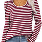 Striped Round Neck Long Sleeve T-Shirt