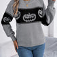 Pumpkin Round Neck Long Sleeve Sweater