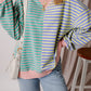 Contrast Striped Long Sleeve Sweatshirt