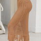 Fringe Openwork High Waist Swim Skirt