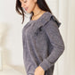 Double Take Square Neck Ruffle Shoulder Long Sleeve T-Shirt