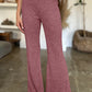 Ribbed High Waist Flare Pants