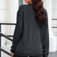 Round Neck Ribbed Sweatshirt