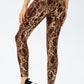 Snakeskin Slim Fit Wide Waistband Long Leggings