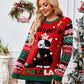 Christmas Element Round Neck Long Sleeve Sweater