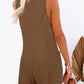 Full Size Pocketed Scoop Neck Sleeveless Romper