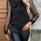 Tie Neck Long Sleeve Blouse