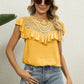 Spliced Lace Ruffled Blouse