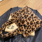 Leopard Fluff Handbag with Zip