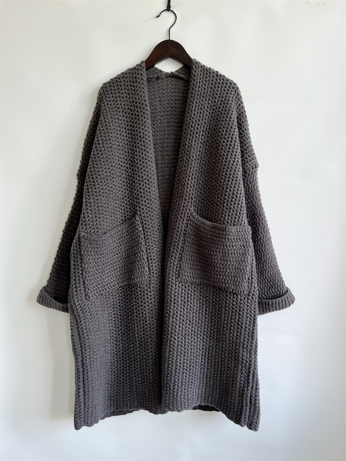 Open Front Cardigan with Pockets