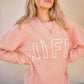 And The Why WIFEY & Heart Round Neck Sweater