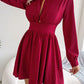 Cutout Turtleneck A-Line Mini Dress