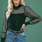 Mesh Long Sleeve Velvet Bodysuit