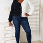 Angel Wings Woven Right Contrast Button-Front V-Neck Cardigan