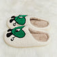 Melody Love Heart Print Plush Slippers