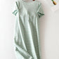 Striped Round Neck Short Sleeve Dress