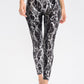 Snakeskin Slim Fit Wide Waistband Long Leggings