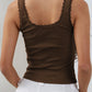 Lace Detail Square Neck Tank