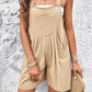 Square Neck Wide Strap Overalls