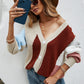 Angel Wings Contrast Button Front V-Neck Cardigan