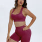 Scoop Neck Wide Strap Top & Shorts Active Set